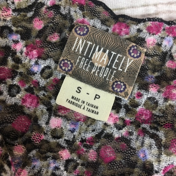 Intimately Free People Sheer Mesh Floral Tank Top Cami Camisole Floral Boho FP - Picture 8 of 9